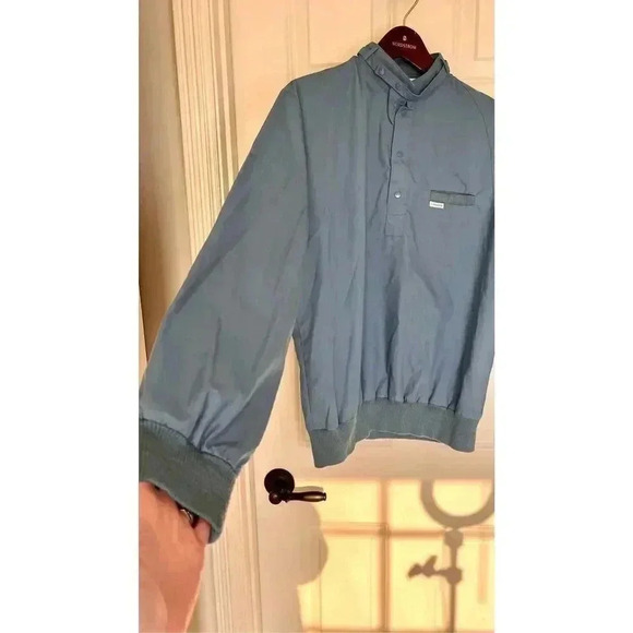Vintage Jordan Christopher Windbreaker Jacket Men's Large Blue 80s Buttoned - Picture 4 of 12